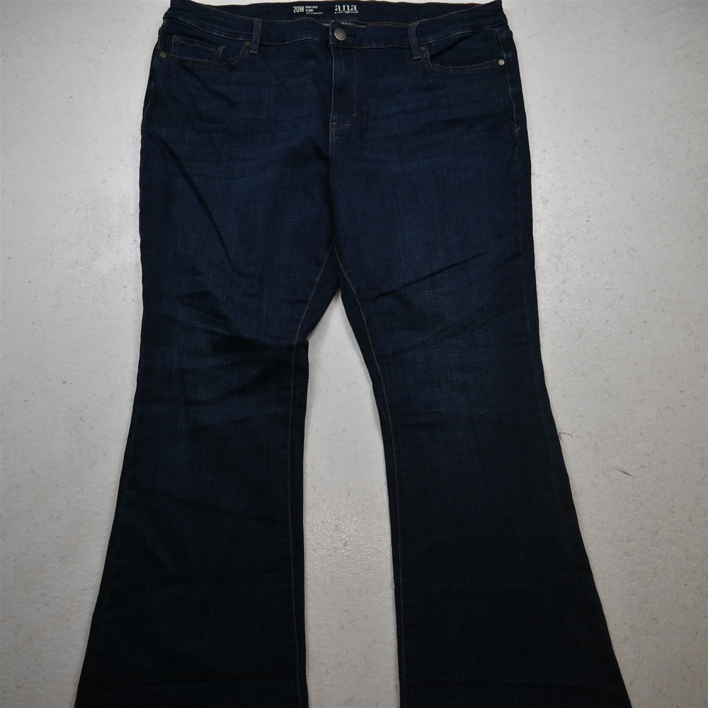 ana 20W High Rise Flare Rinse Stretch Denim Womens Jeans
